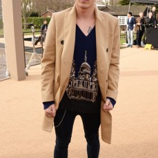 Here he is at another Burberry show. I really do wish men wore more coats like this.